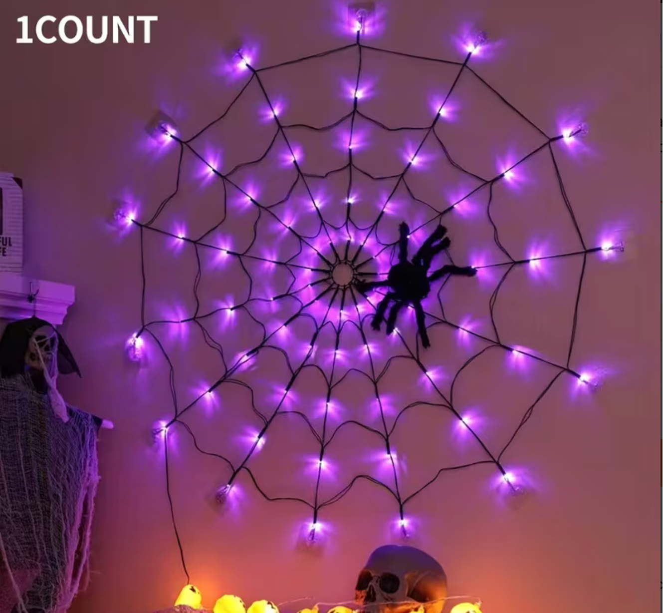 Halloween Spider Web Light