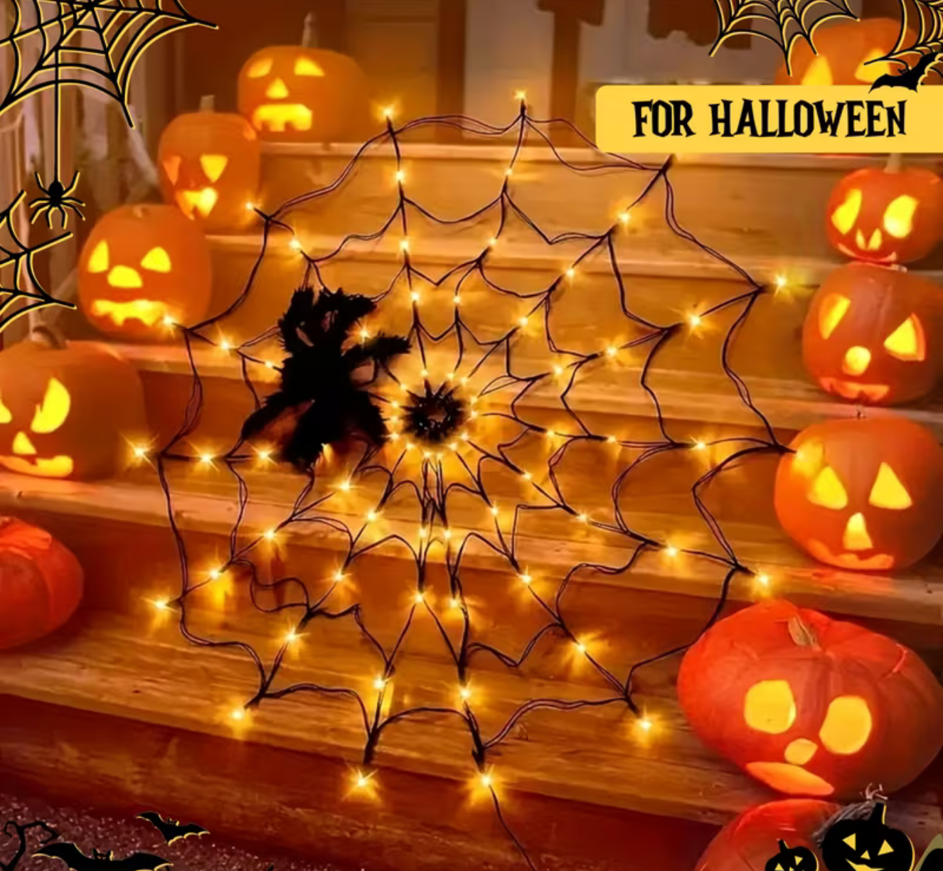Halloween Spider Web Light