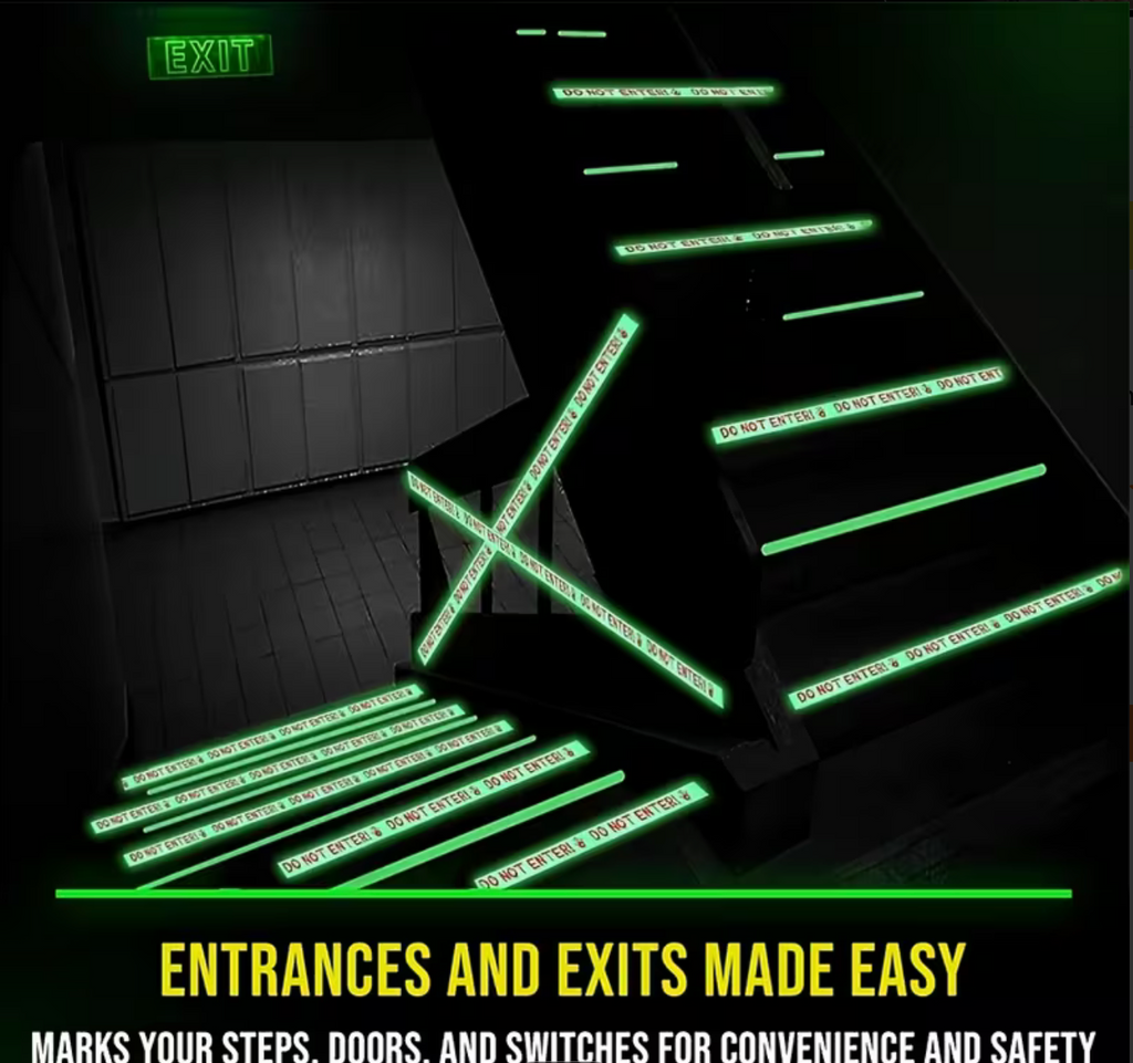 GLOW-IN-THE-DARK DO NOT ENTER CAUTION TAPE