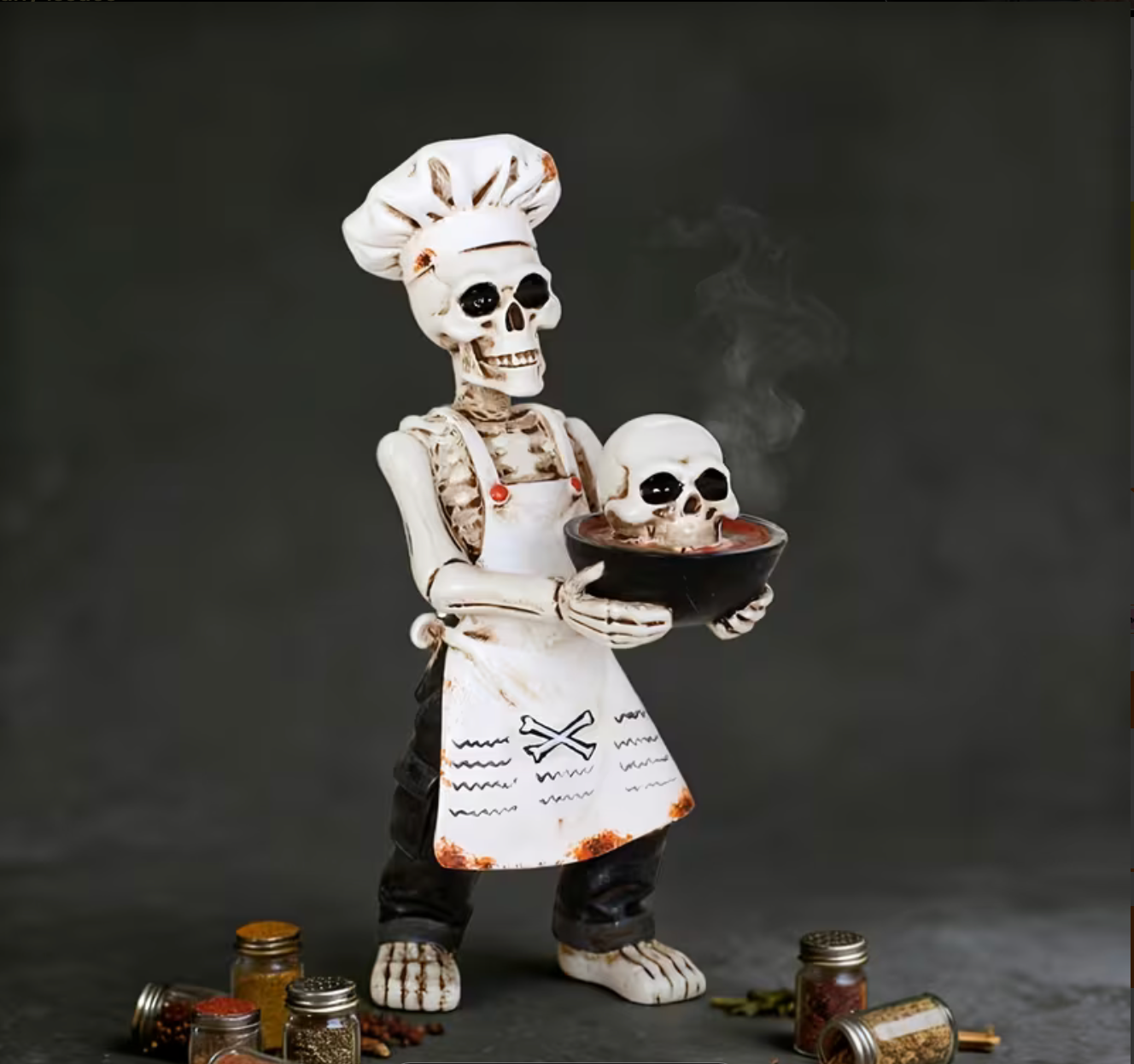 Chef Skull Ornament