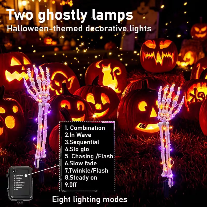 Spooky Outdoor Glow Claw Lights