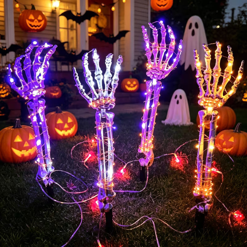 Spooky Outdoor Glow Claw Lights